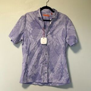 NWT Tori Richard Purple Casual Button Down Shirt